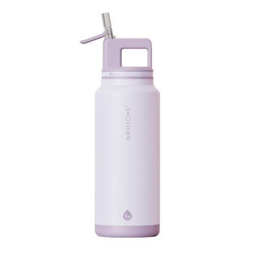 ALPINE Insulated Water Bottle, Water Bottle with Straw, Lavender