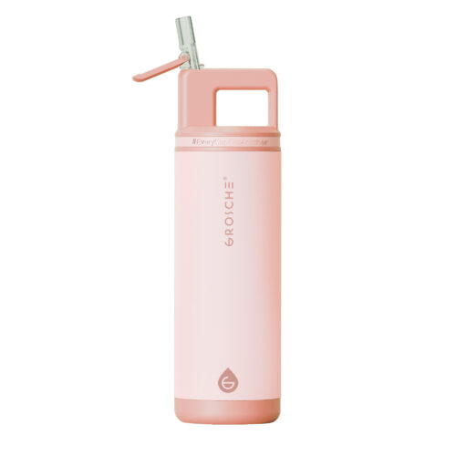 ALPINE Insulated Water Bottle, Water Bottle with Straw, Pink
