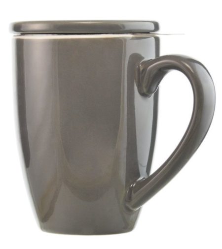 GROSCHE KASSEL Tea cup Mug With Stainless Steel Infuser in Grey