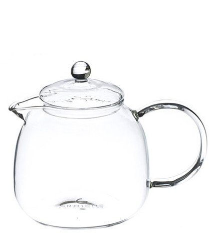 borosilicate glass teapot with infuser, infusion teapot with matching glass infuser, classy glass tea maker, infusion glass teapot for loose leaf tea, GROSCHE munich