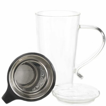GROSCHE MARBELLA All-In-One Infuser Mug for Loose-Leaf Tea, Cold-Brew Coffee and Fruit-Infused Water