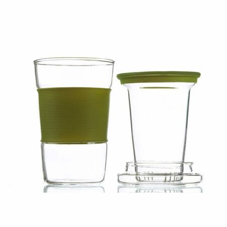 GROSCHE INFUZ Tea Mug With Glass Infuser in Green